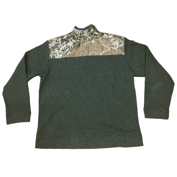 Olive Green Realtree Camouflage Zip Up Sweater (L) - Picture 3 of 6